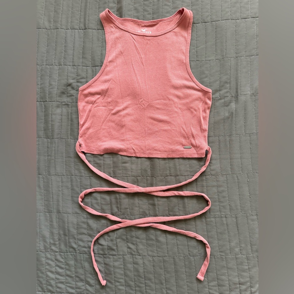 Hollister Cropped Tied Tank | Size Medium